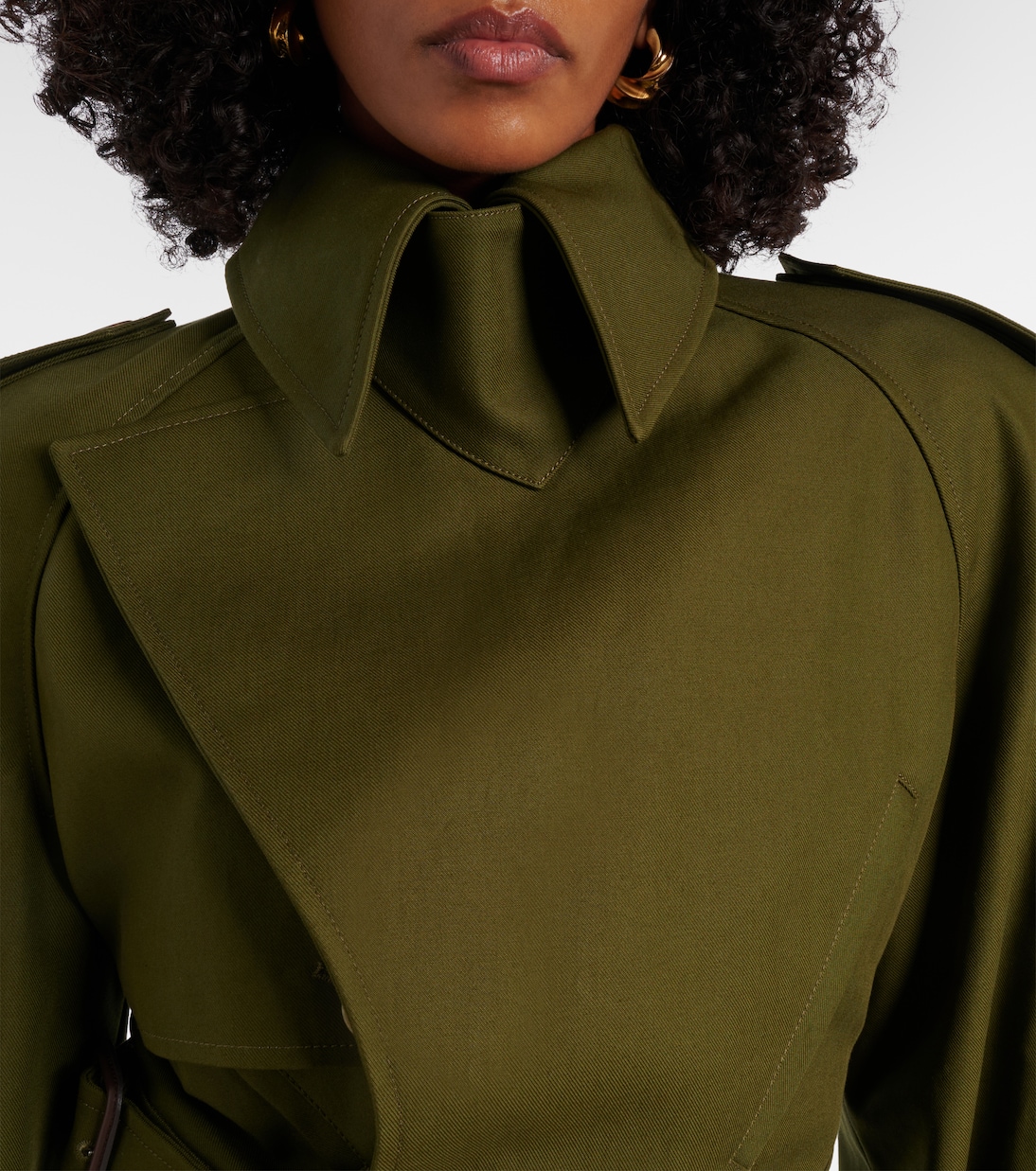 Cropped cotton twill trench coat | Wardrobe.NYC