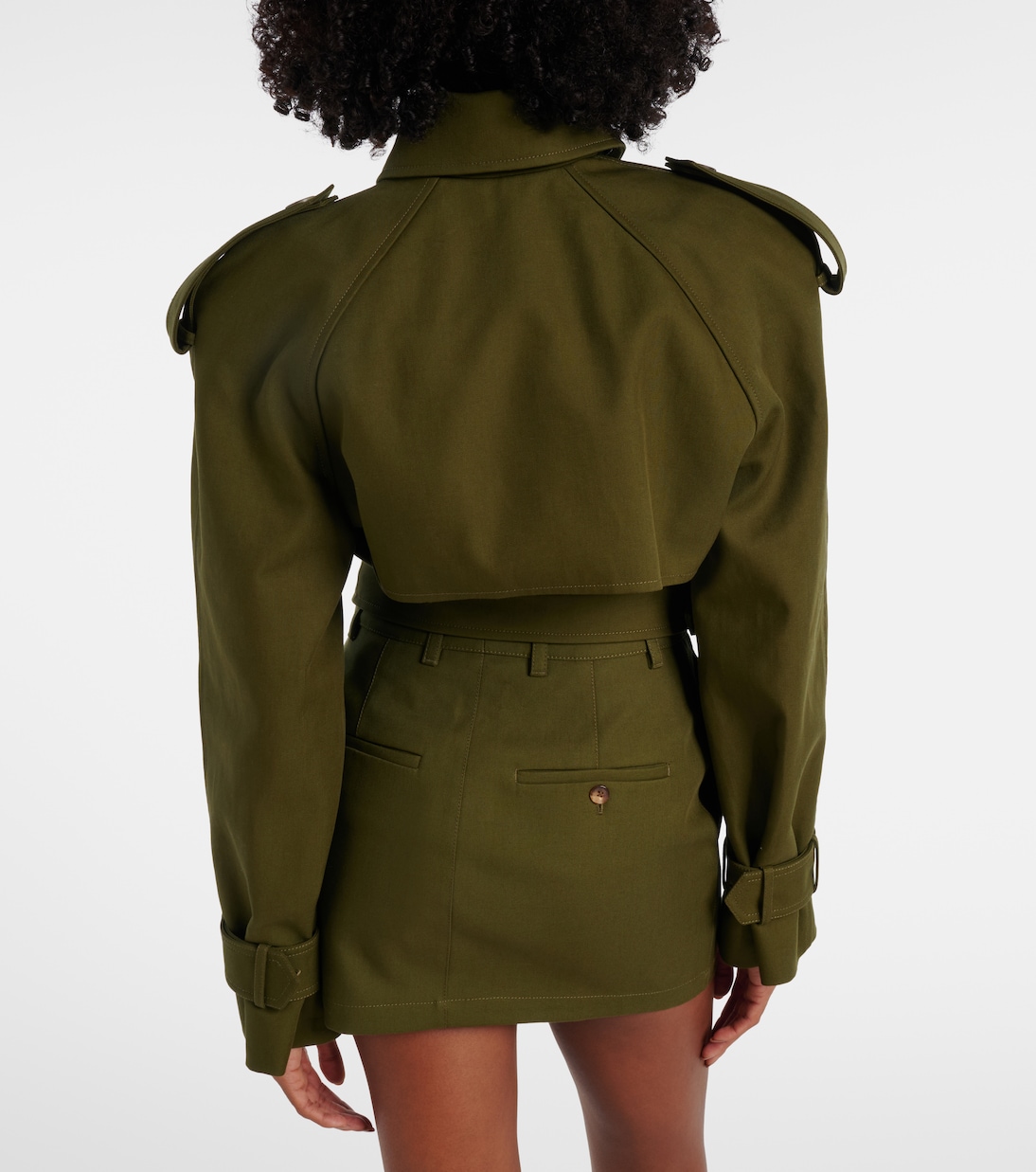 Cropped cotton twill trench coat | Wardrobe.NYC
