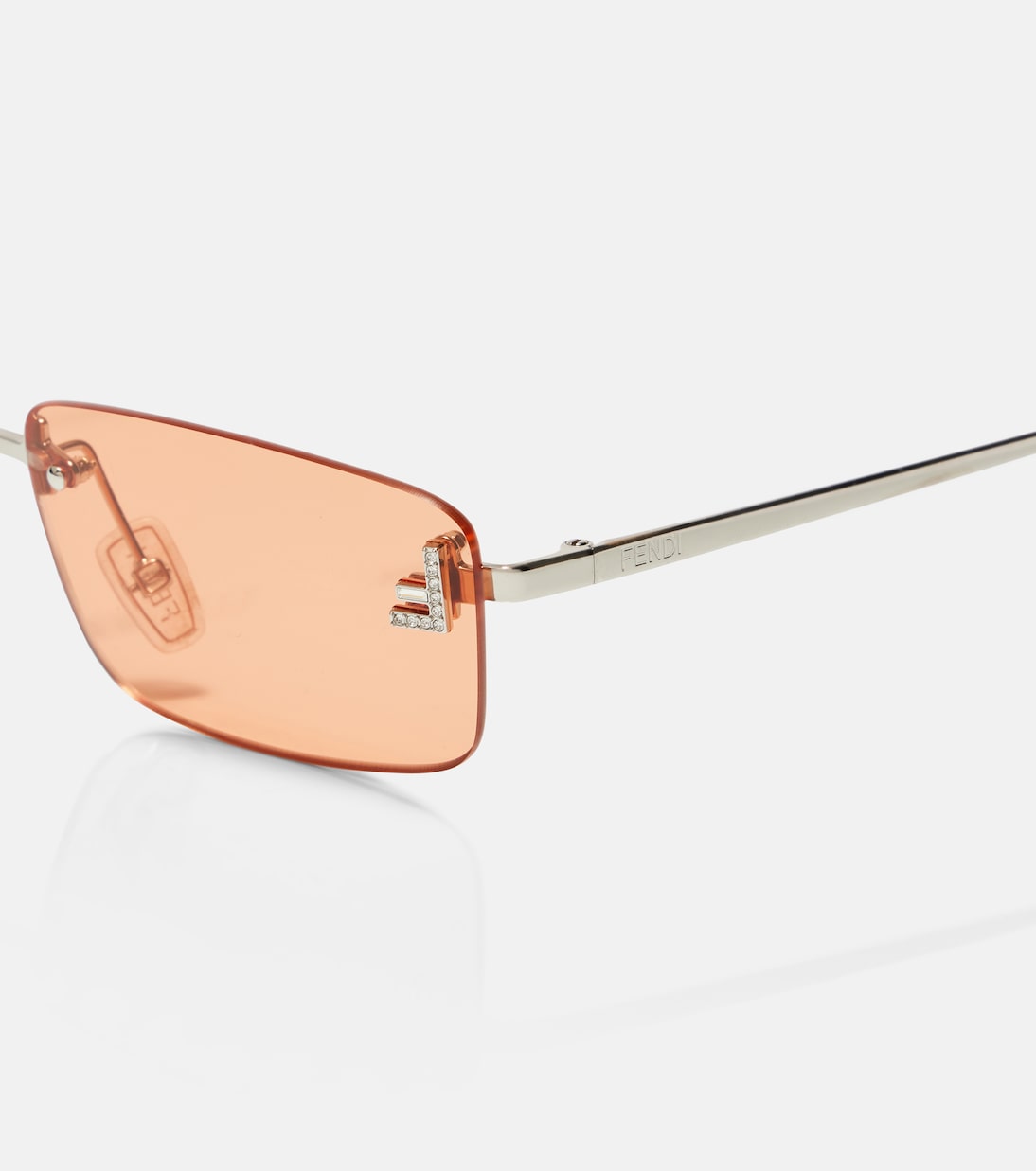 Fendi First Crystal rectangular sunglasses | Fendi