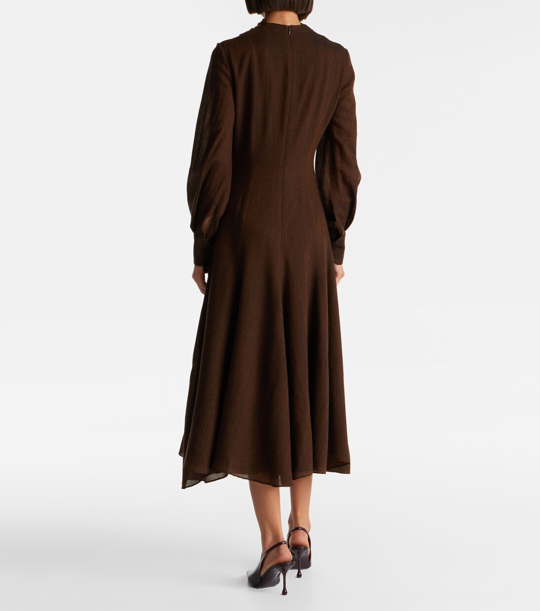 Avara draped wool twill midi dress | Emilia Wickstead