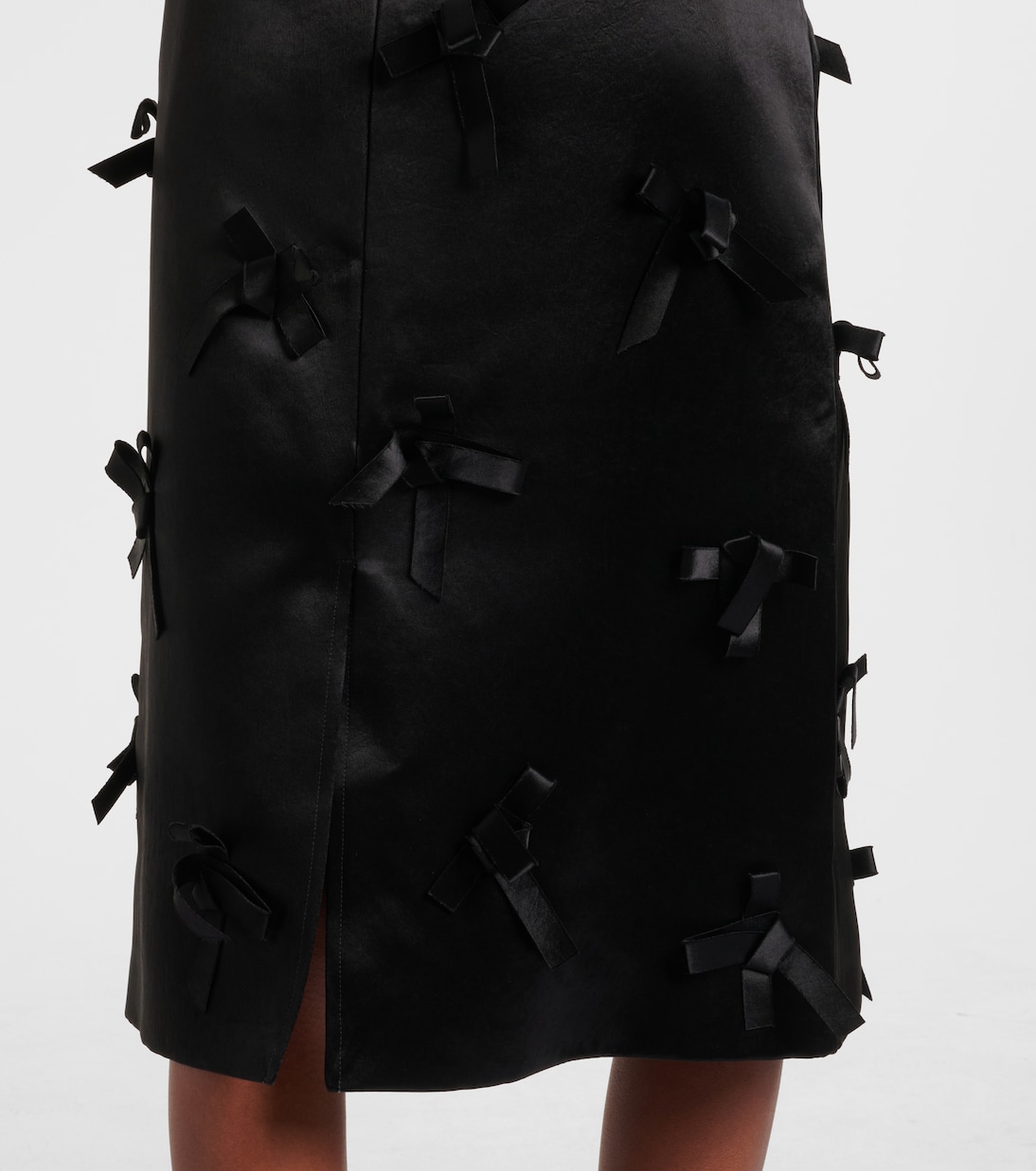 Falda midi de satén con lazo | Jil Sander