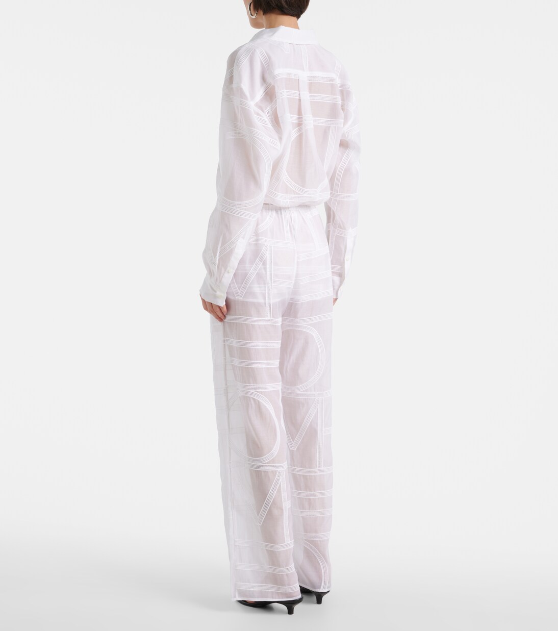 Cotton and silk voile wide-leg pants | Toteme