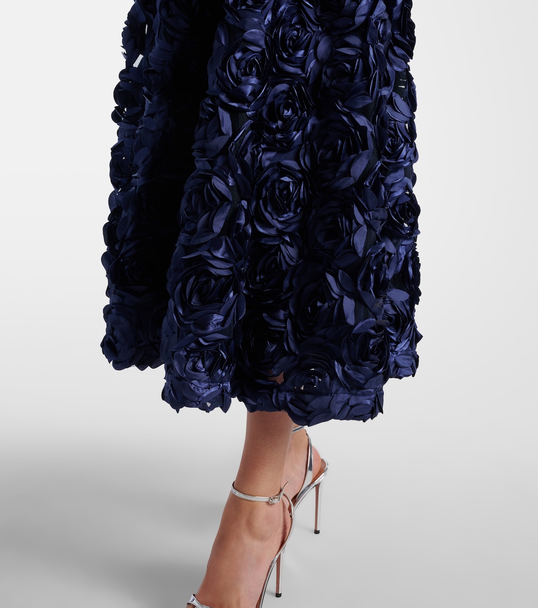 Floral-appliqué midi skirt | Rotate