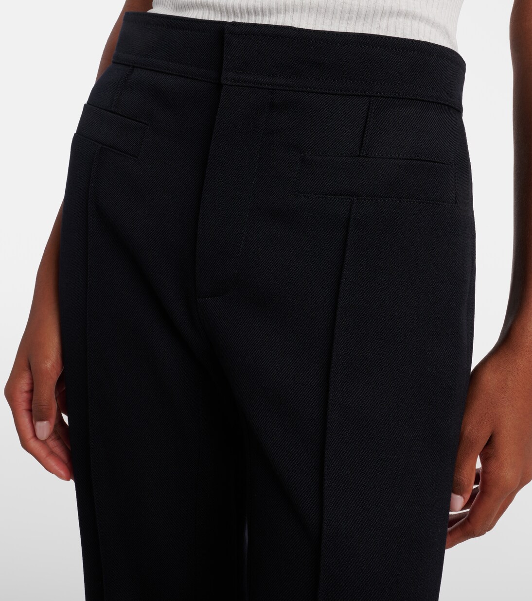 Virgin wool gabardine flared pants | Chloé