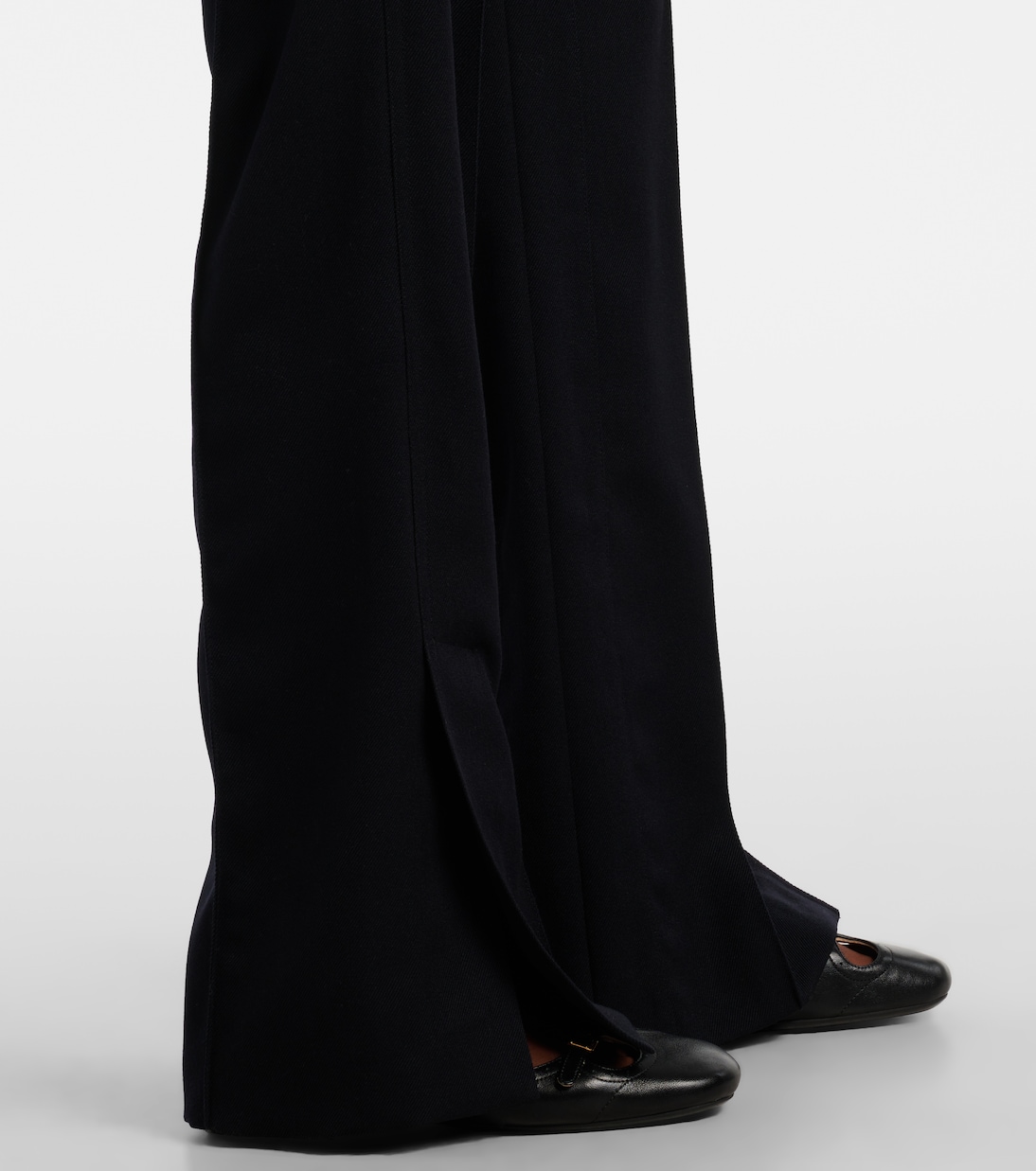 Virgin wool gabardine flared pants | Chloé