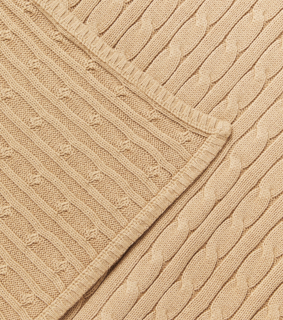 Coperta in maglia di cotone a trecce | Polo Ralph Lauren Kids