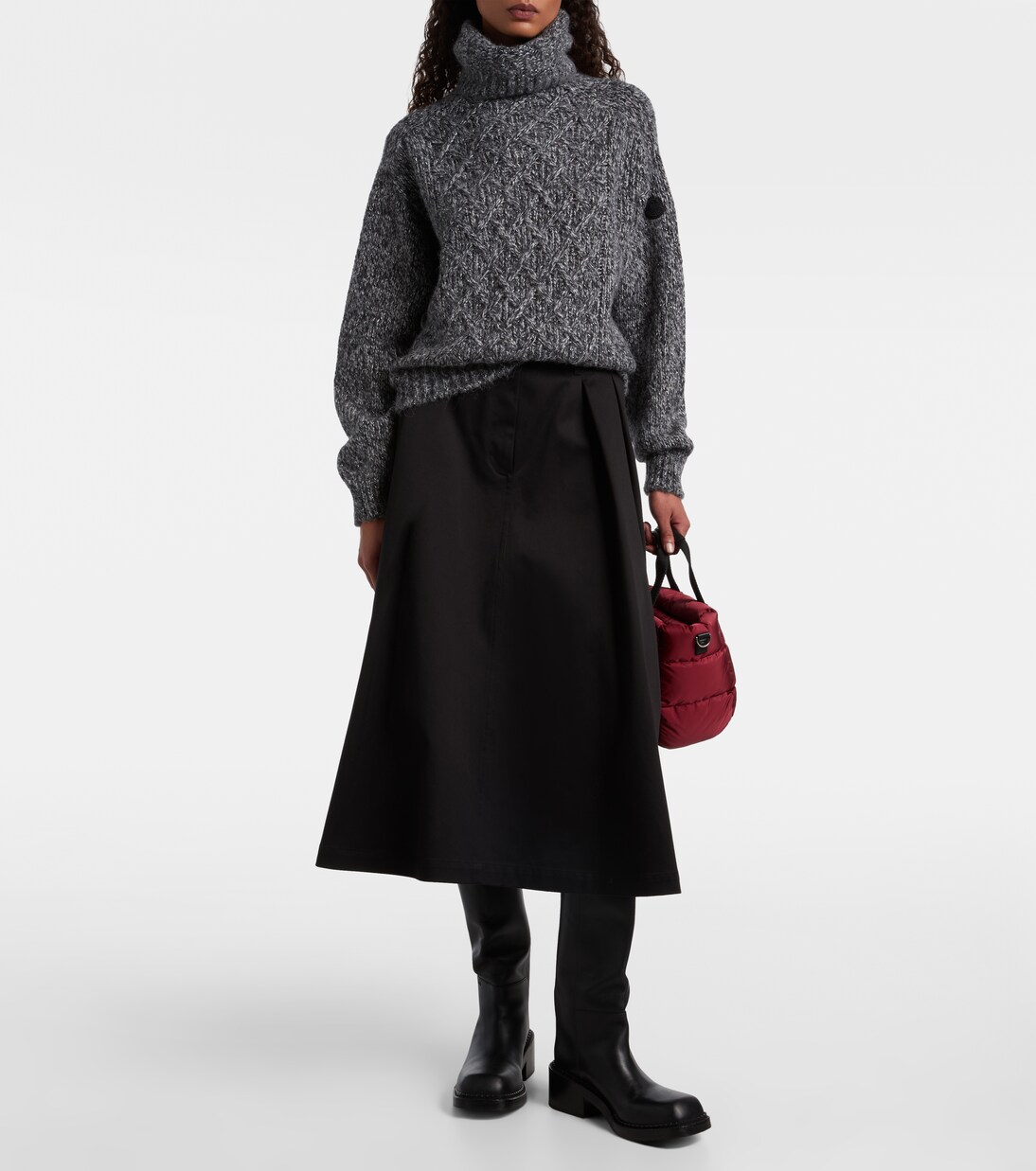 Jersey de cuello alto en mezcla de alpaca | Moncler