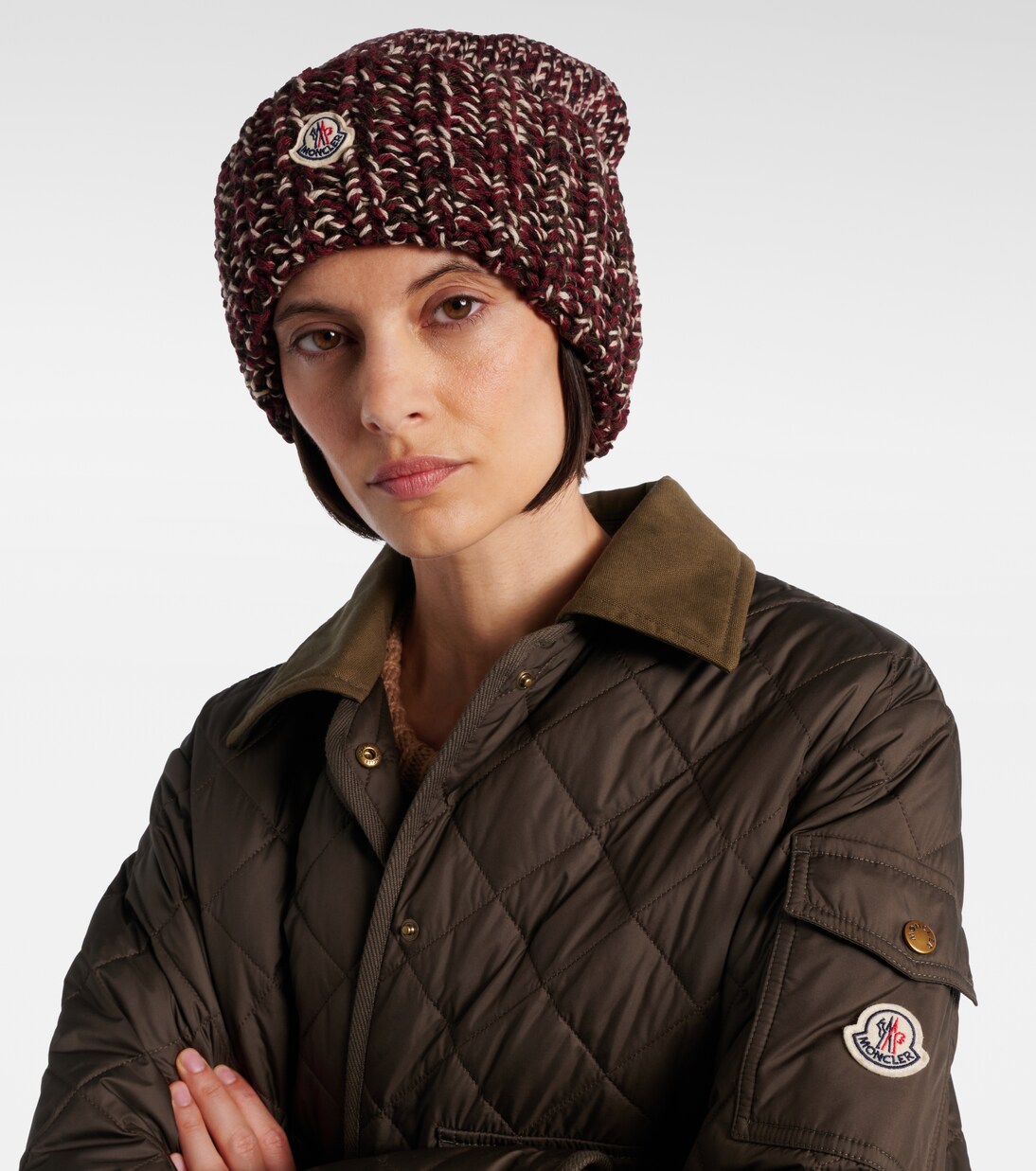 Mouliné wool-blend beanie | Moncler