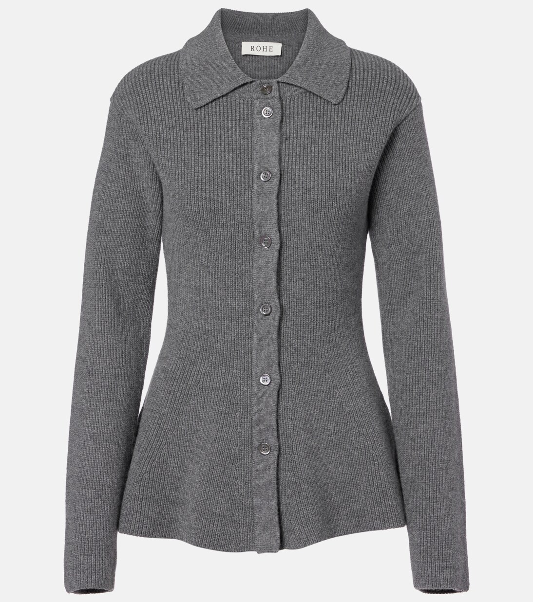 Ribbed-knit wool and cashmere cardigan | Róhe
