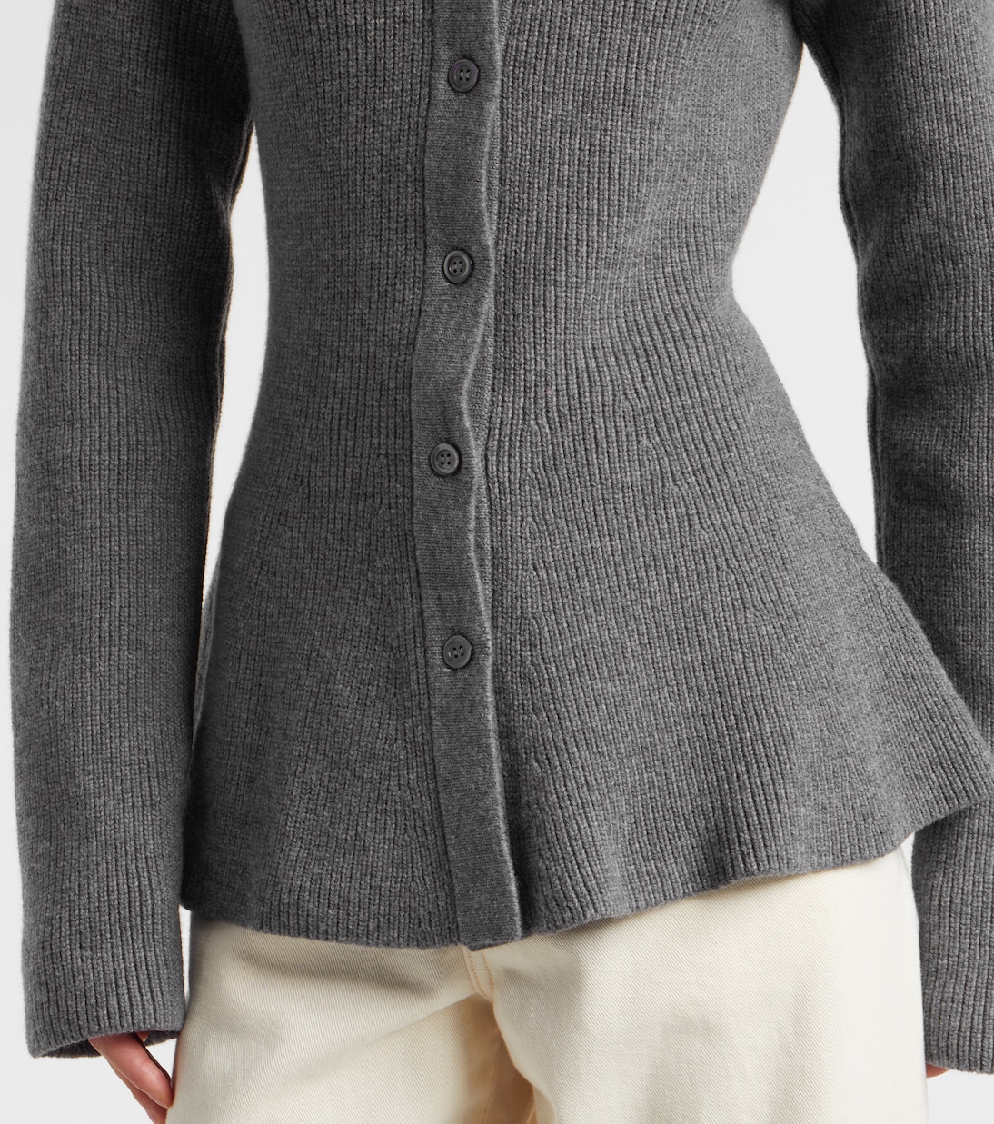 Ribbed-knit wool and cashmere cardigan | Róhe
