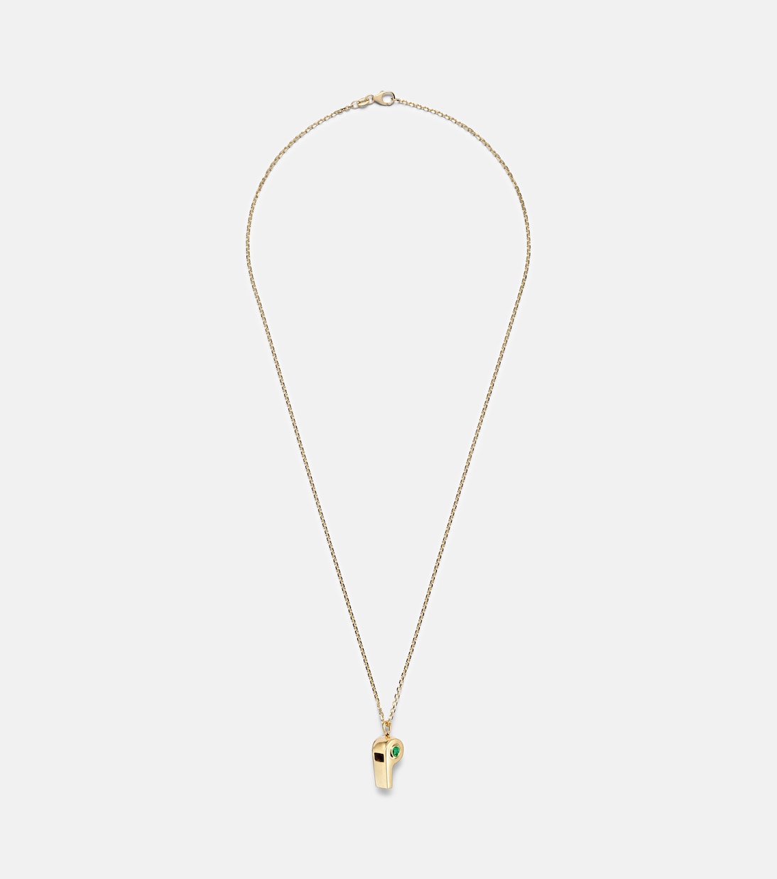 18kt gold pendant necklace with emeralds  | Anita Ko