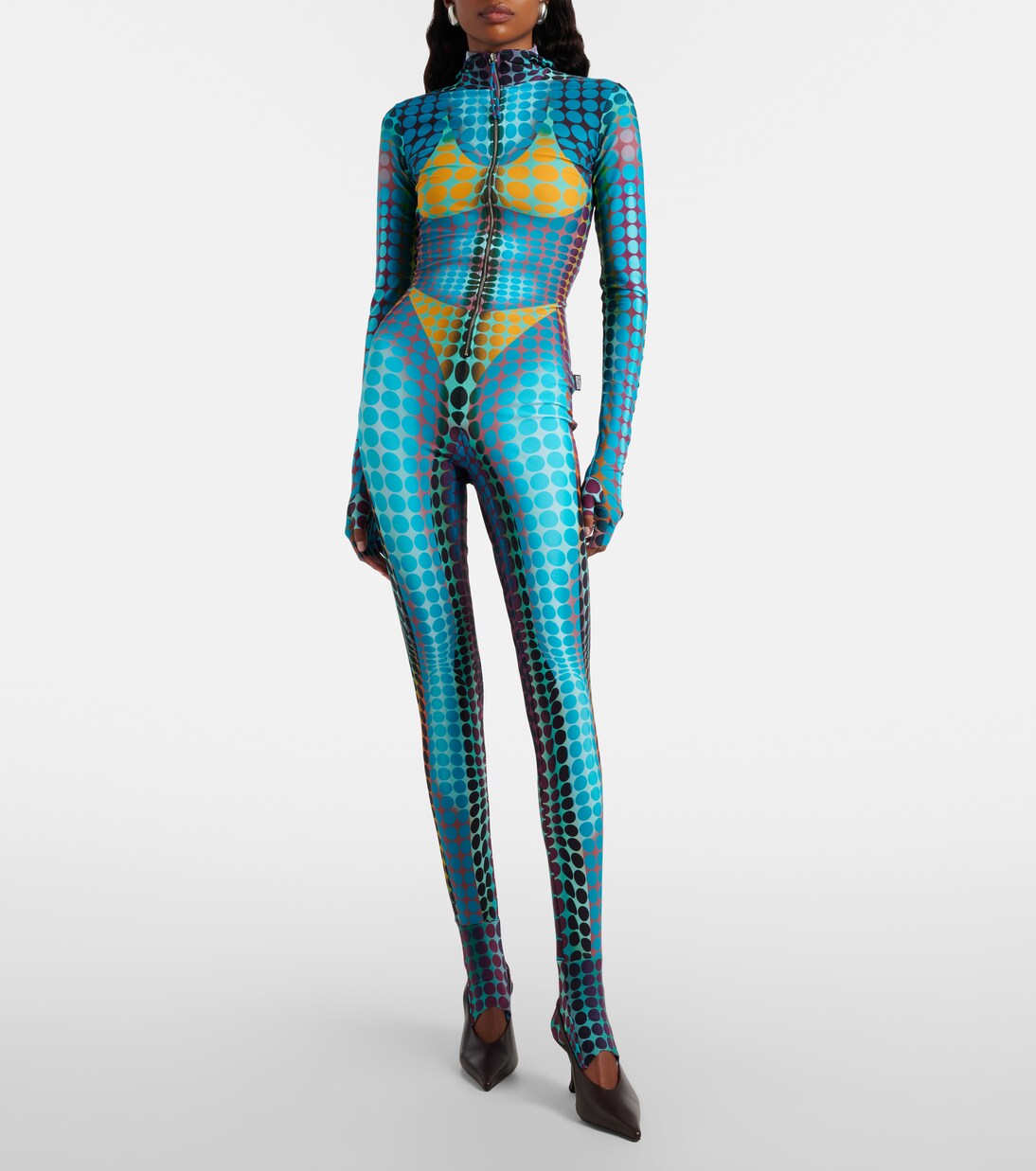 Printed hooded jumpsuit | Jean Paul Gaultier