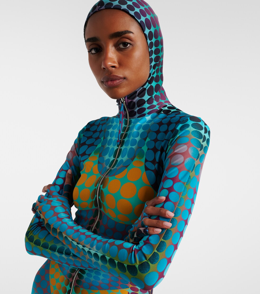 Printed hooded jumpsuit | Jean Paul Gaultier