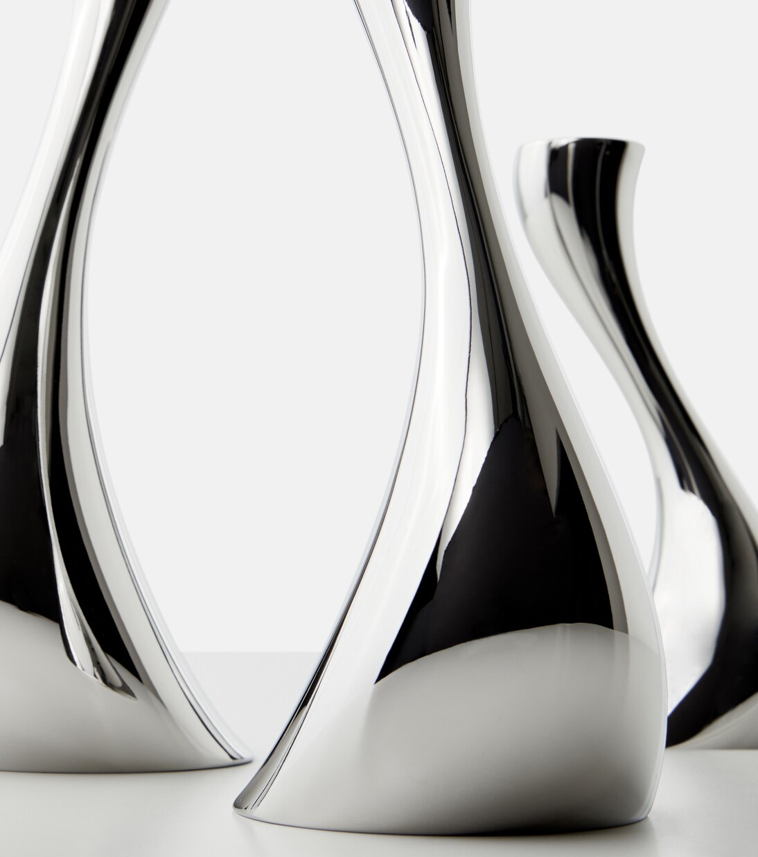 Cobra set of 3 stainless steel candle holders by Constantin Wortmann | Georg Jensen