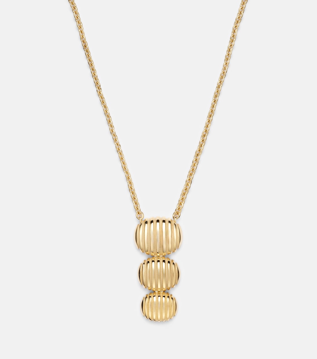 عقد من الذهب عيار 18 قيراط Isla Triple Oval | Pamela Zamore