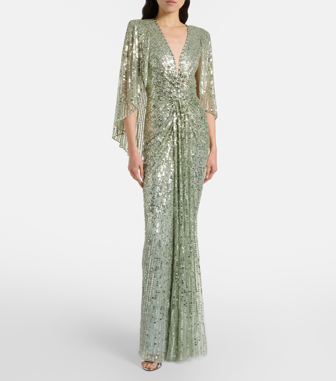 Carrie caped embellished gown | Jenny Packham
