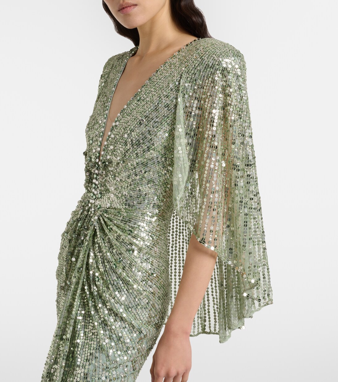 Carrie caped embellished gown | Jenny Packham