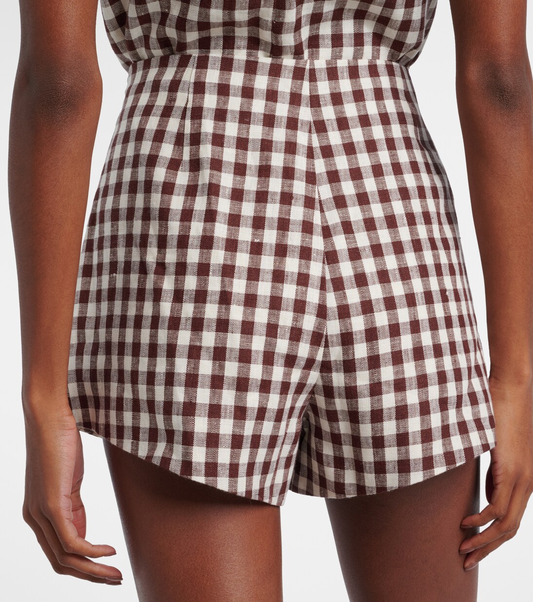 Sadie gingham linen shorts | Posse