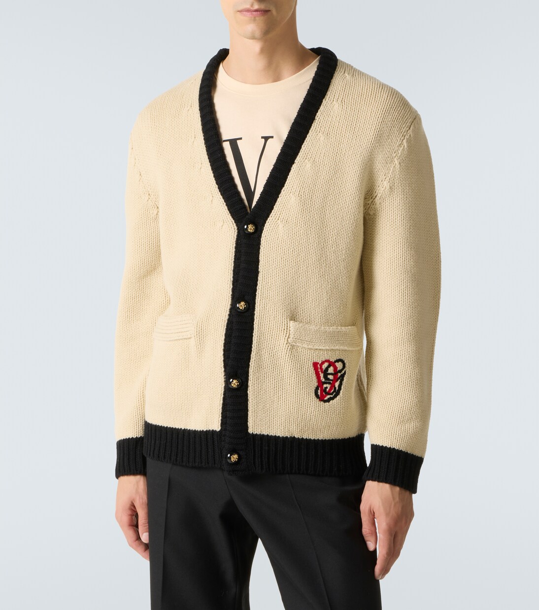 Bestickter Cardigan aus Schurwolle | Valentino