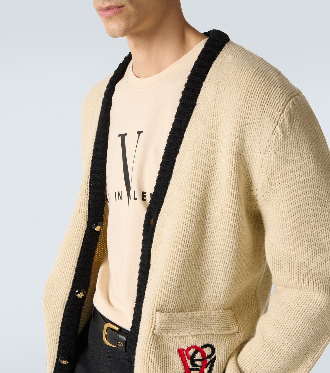 Bestickter Cardigan aus Schurwolle | Valentino