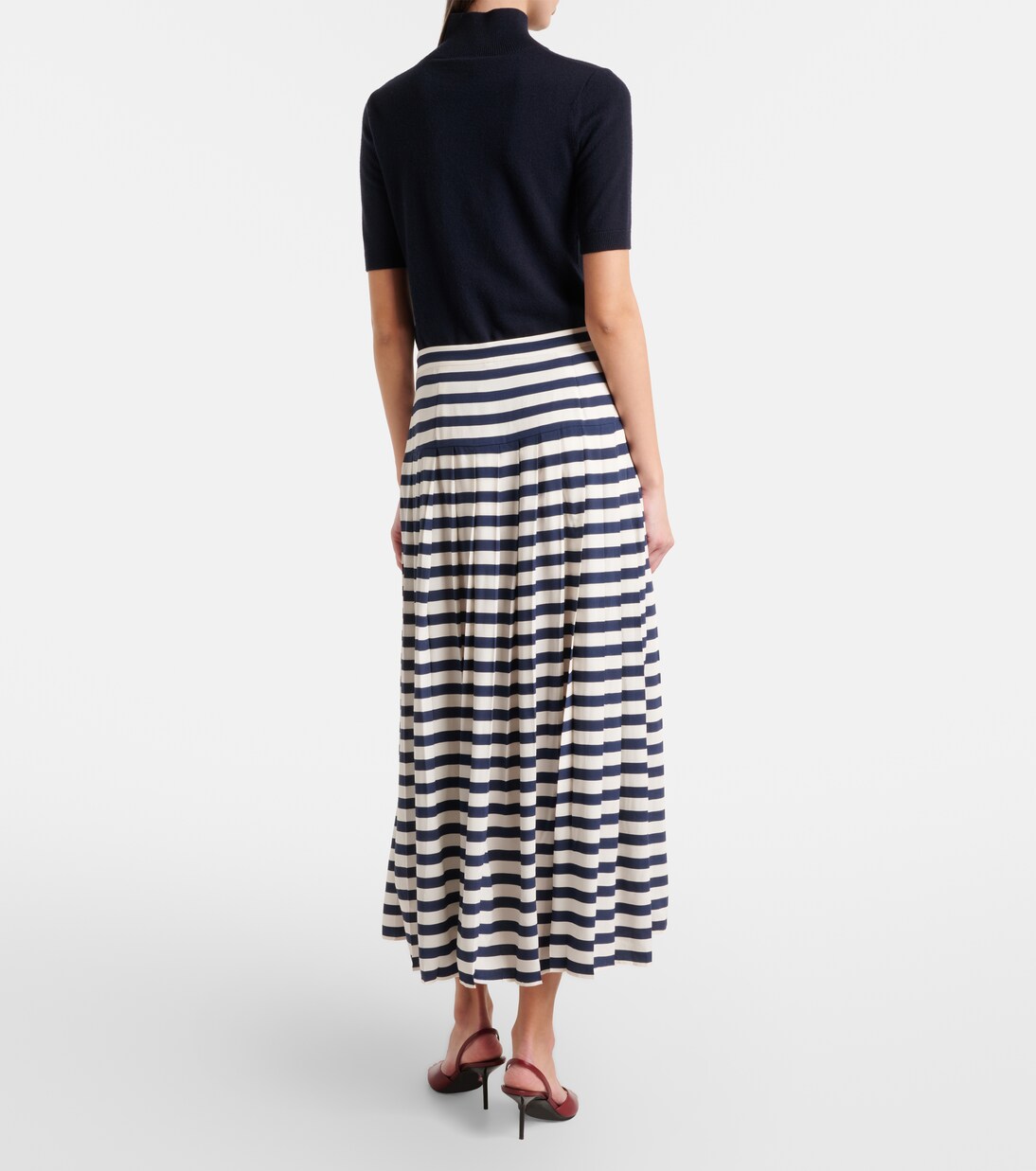 Lea striped midi skirt | Rixo