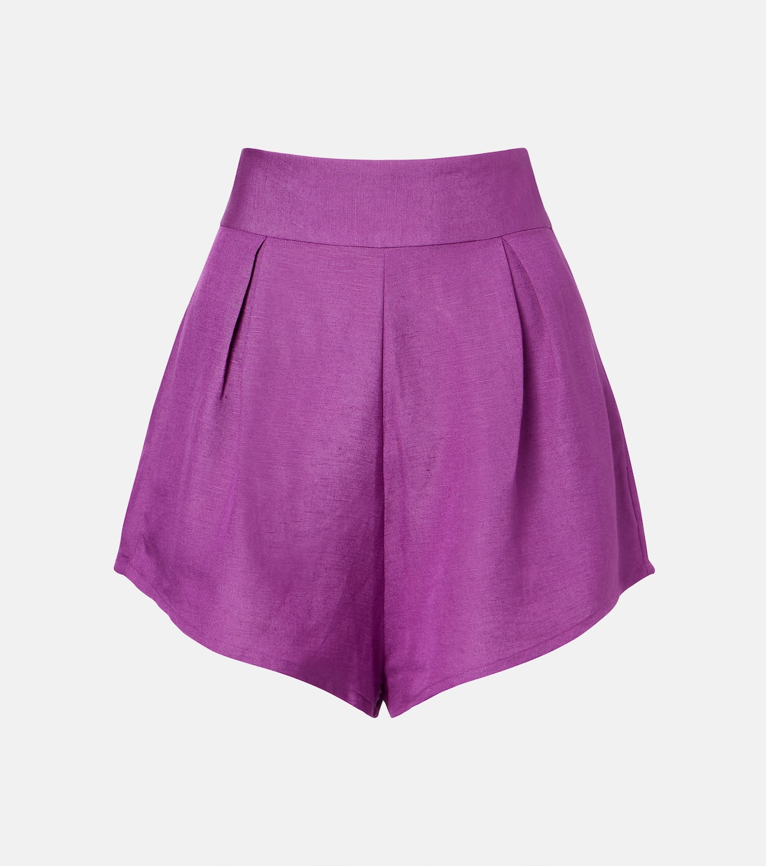 Pleated linen-blend shorts | Adriana Degreas