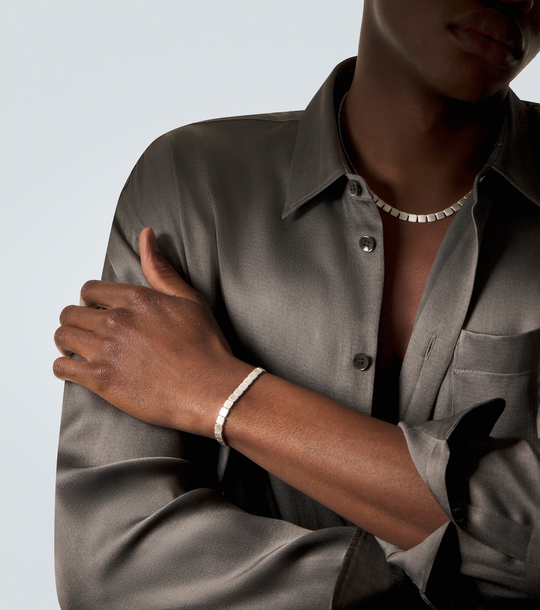 Tile Medium 925 sterling silver bracelet | Ileana Makri