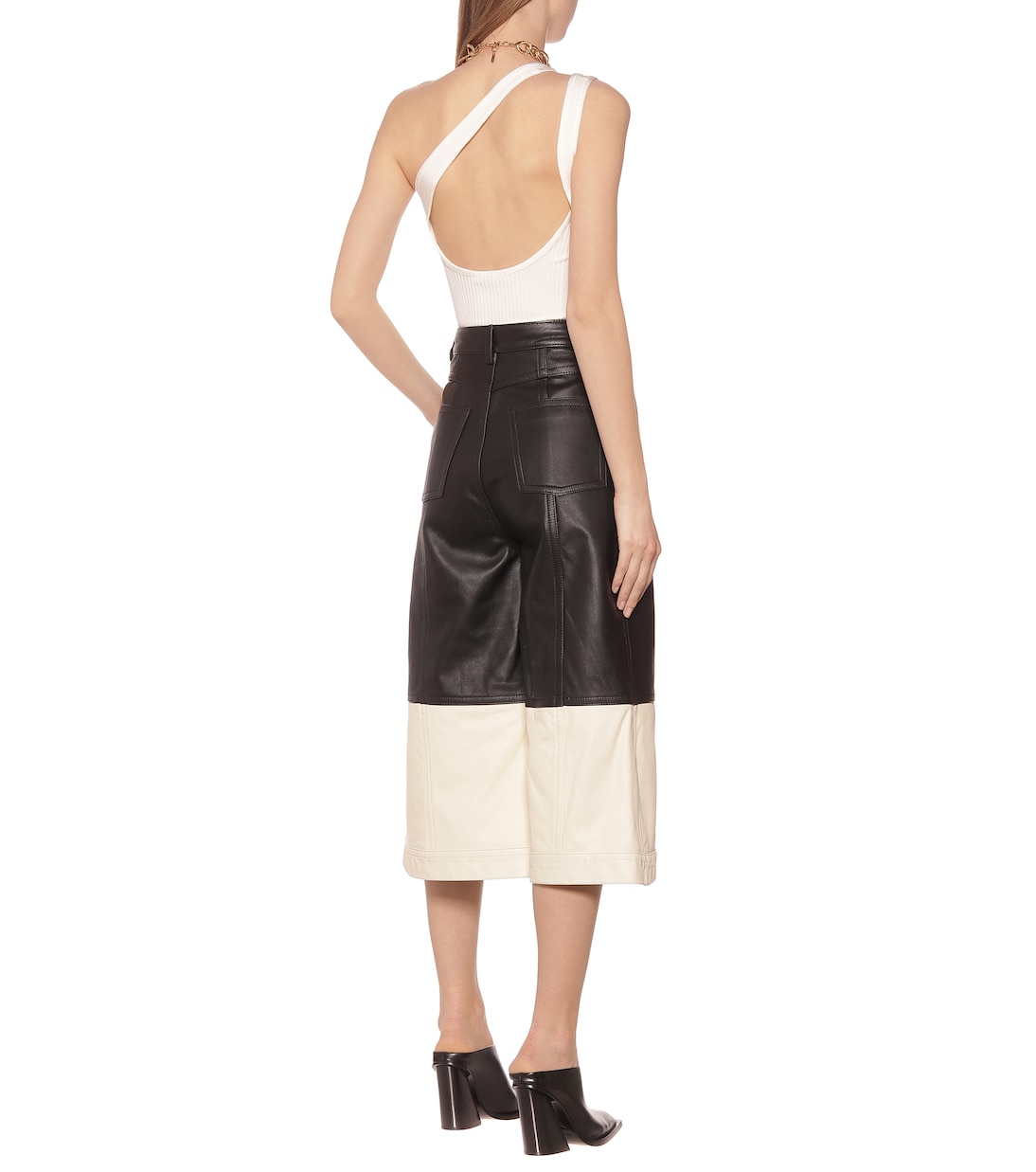 Jupe-culotte en cuir | Ami Paris