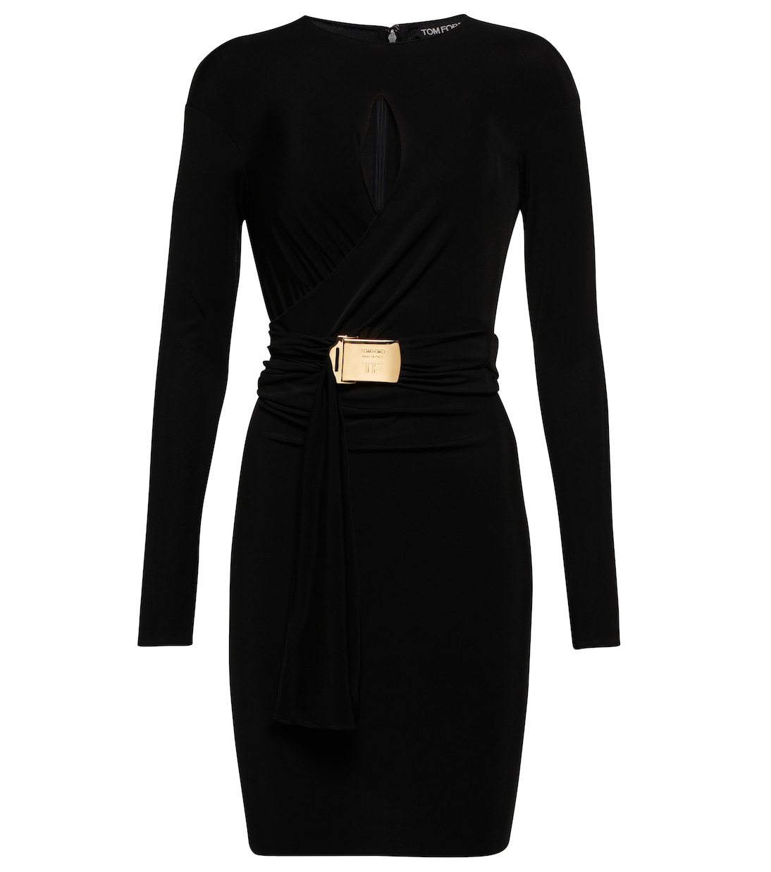 Belted keyhole jersey minidress | Tom Ford