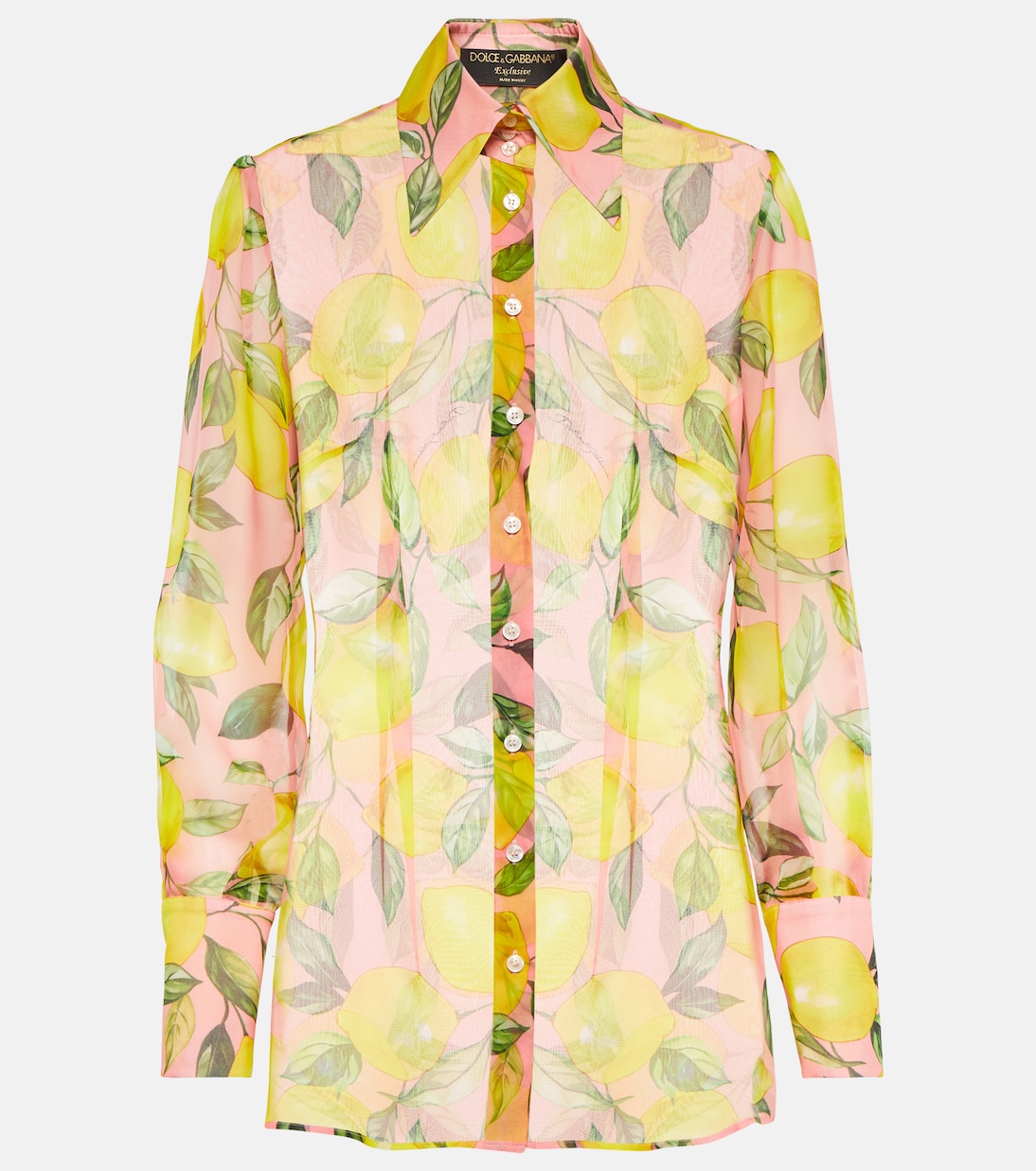 Camisa de chifón de seda estampada | Dolce&Gabbana