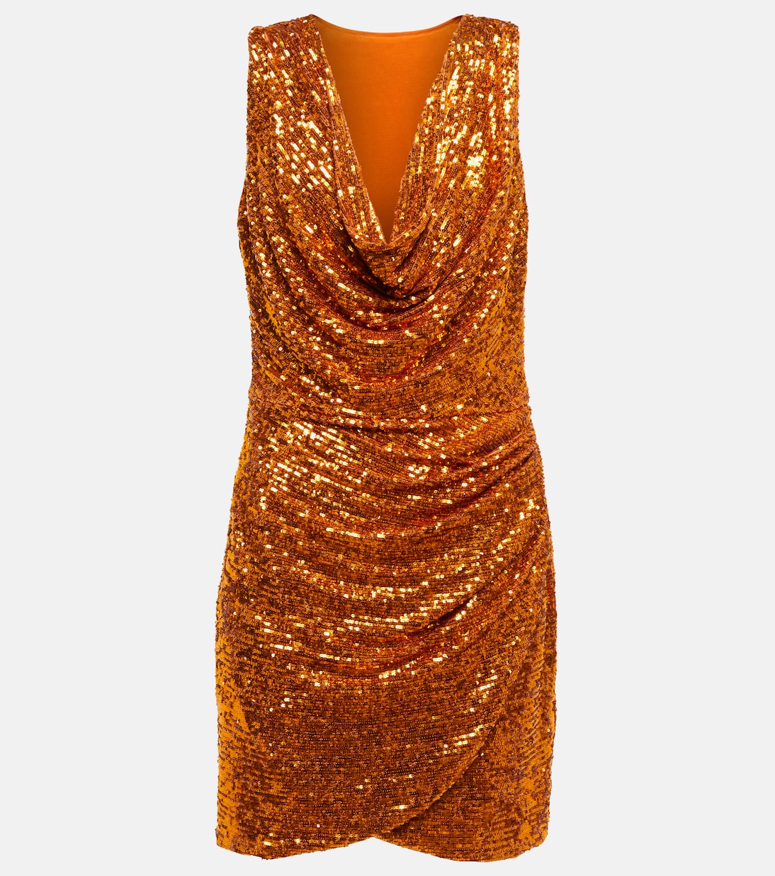 Draped sequin-embellished minidress | Rasario