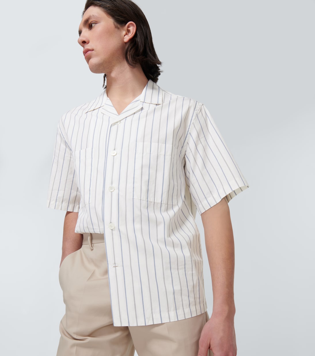 Camicia Solana Talian in cotone gessato | Barena Venezia