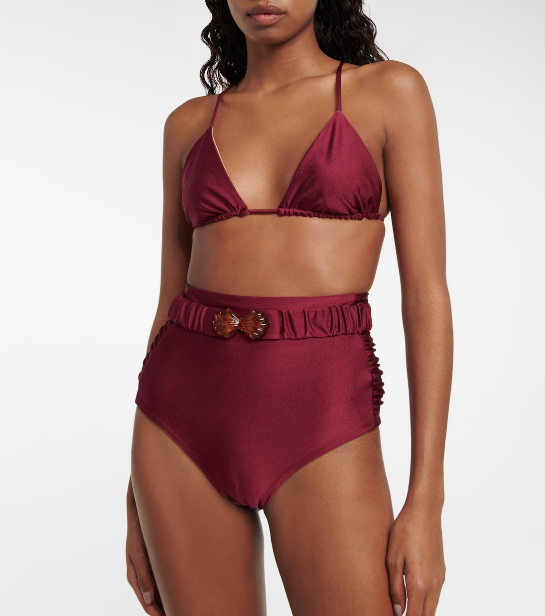 High-rise belted bikini bottoms | Johanna Ortiz