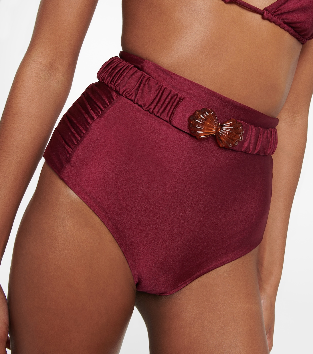 High-rise belted bikini bottoms | Johanna Ortiz