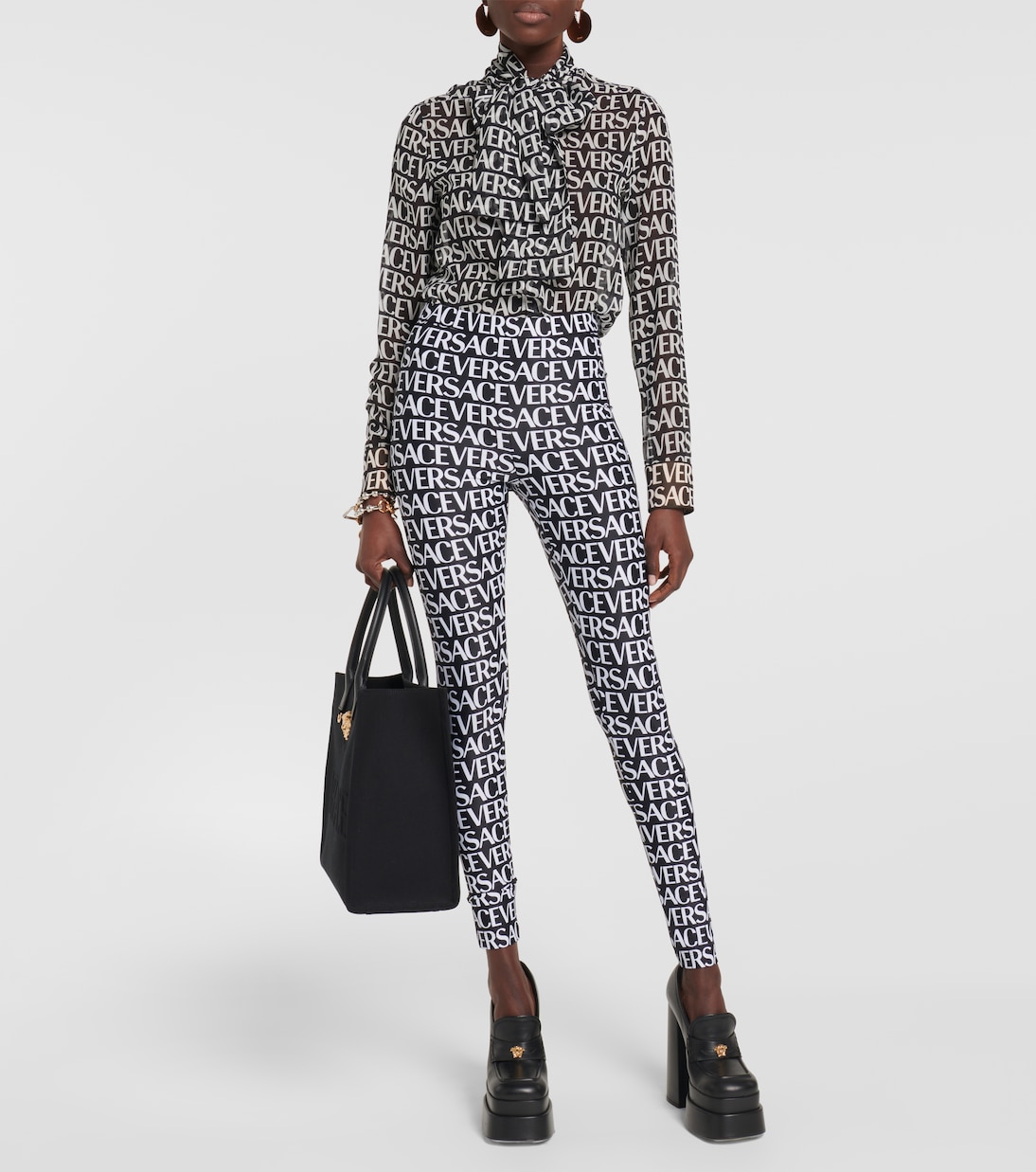Legging imprimé à logo | Versace