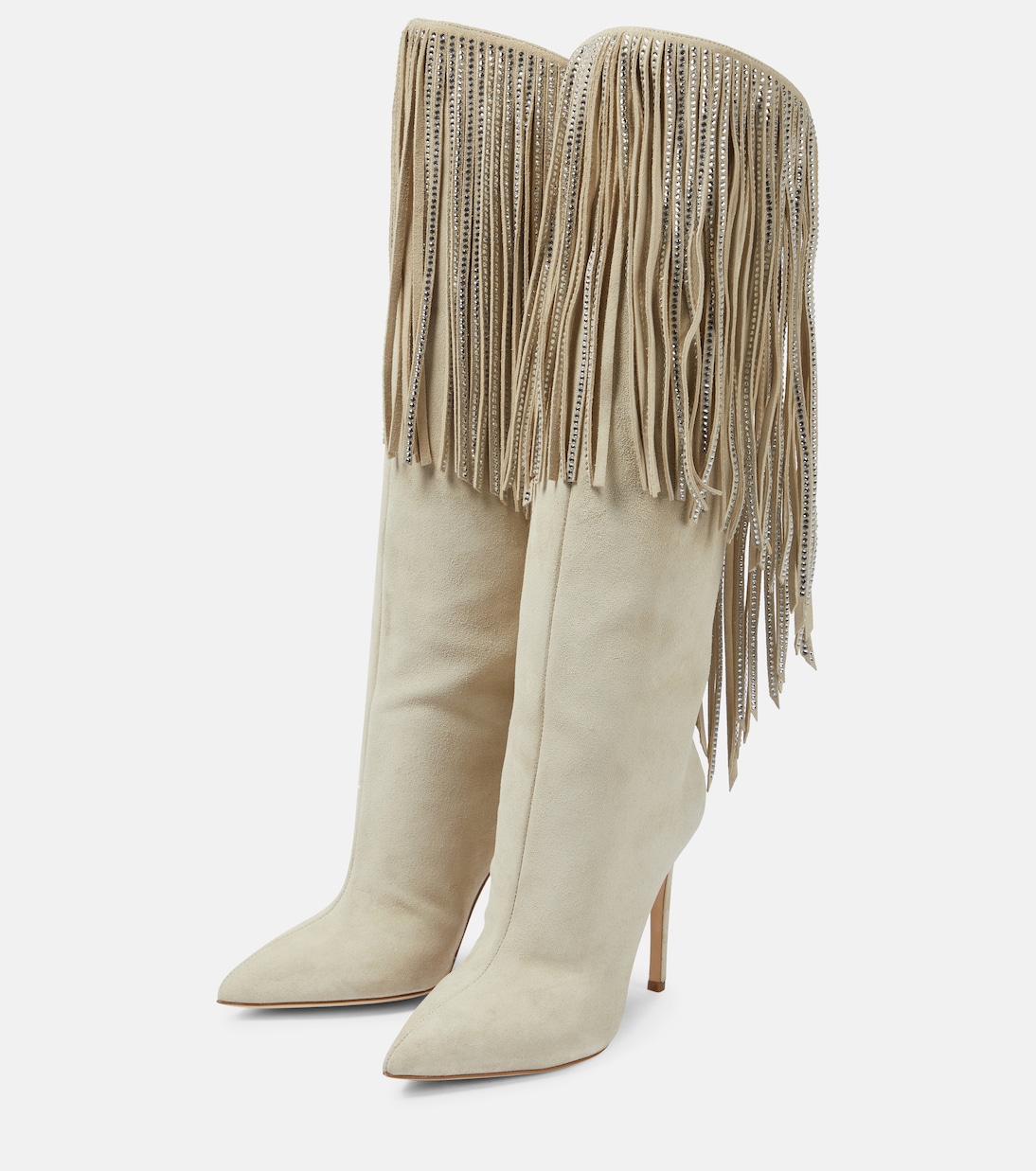Botas altas de ante con flecos | Paris Texas