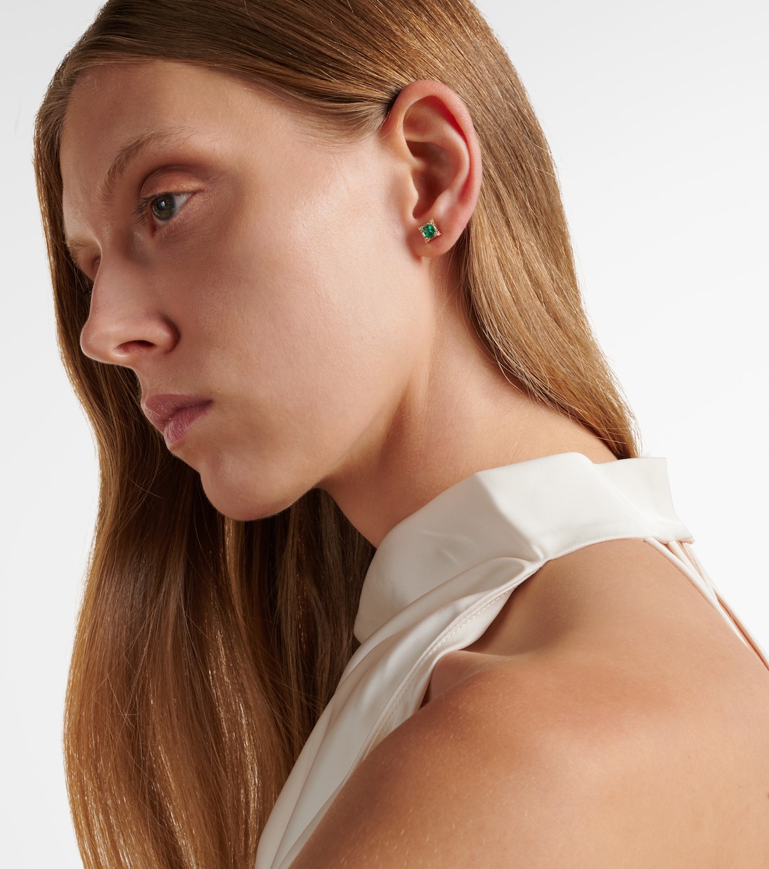 Boucles d’oreilles en or 18 cts, émeraudes et diamants | Suzanne Kalan