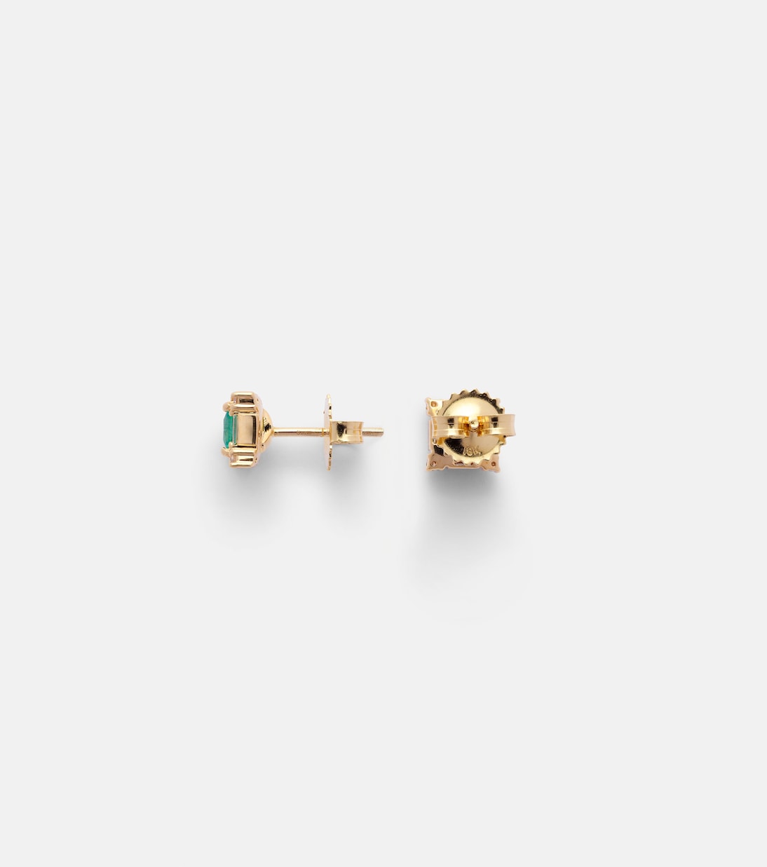Boucles d’oreilles en or 18 cts, émeraudes et diamants | Suzanne Kalan