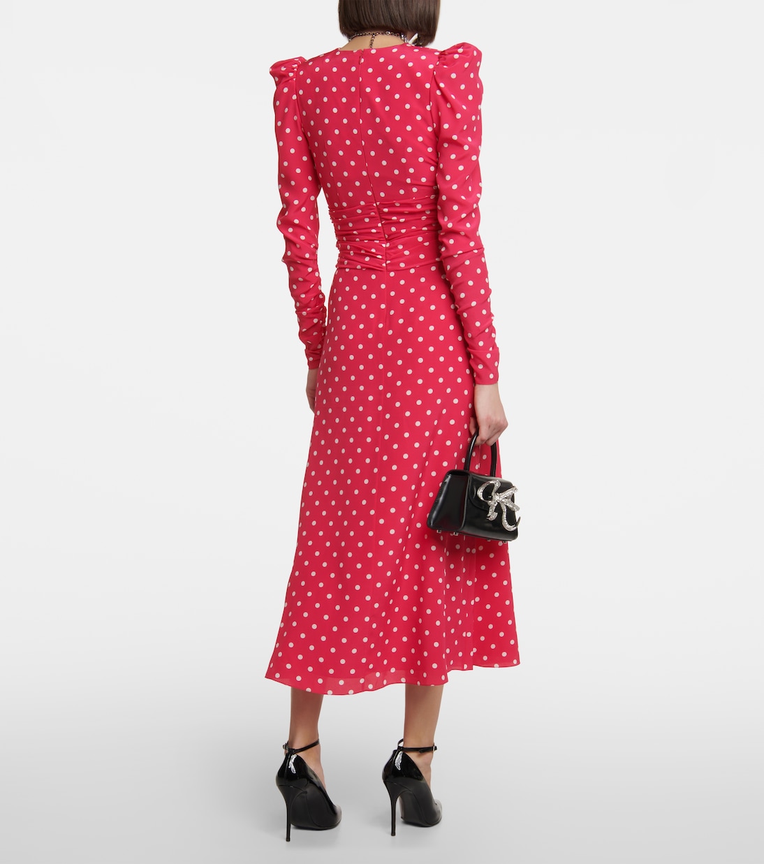 Polka-dot silk midi dress | Alessandra Rich