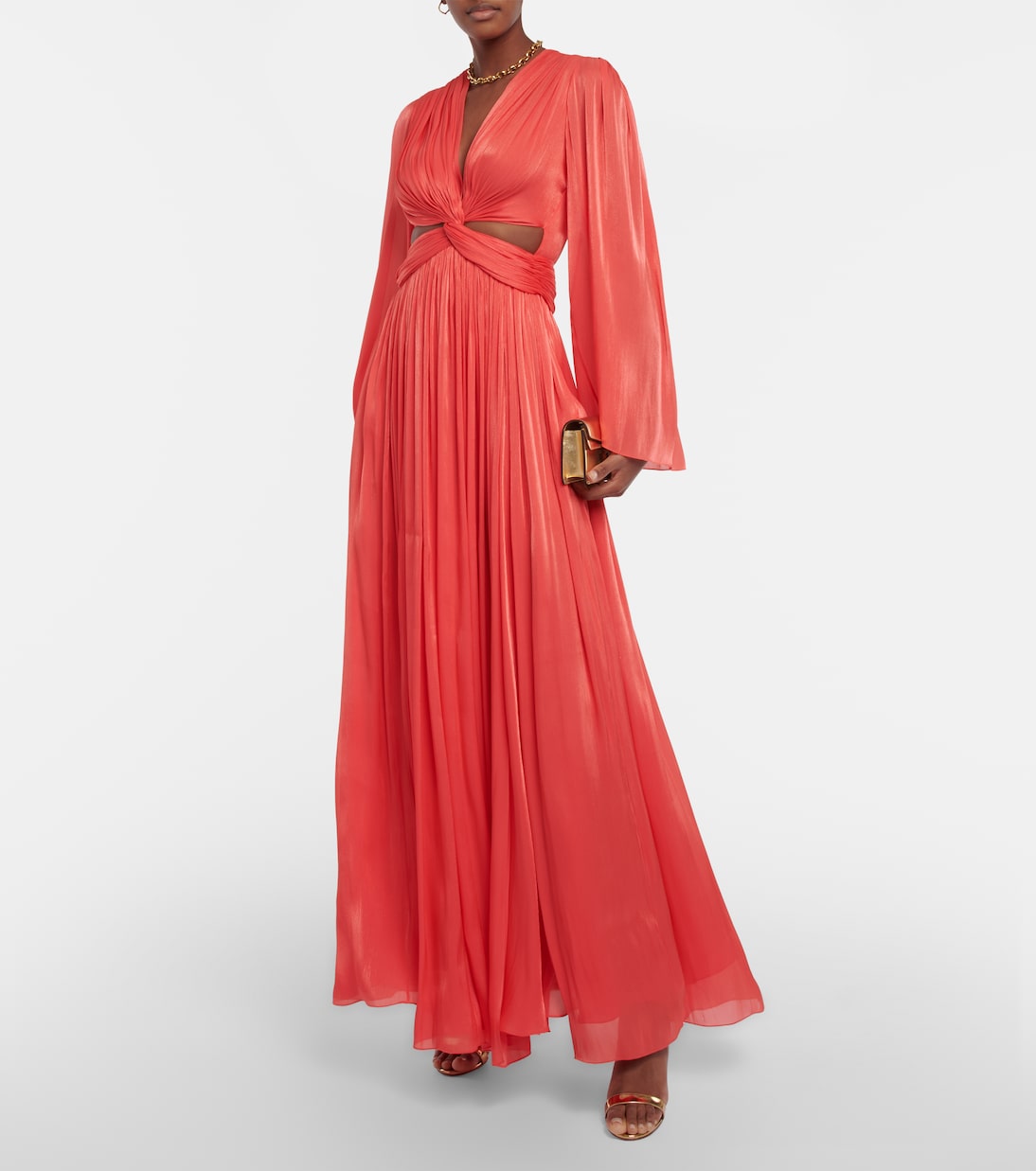Remi georgette maxi dress | Costarellos