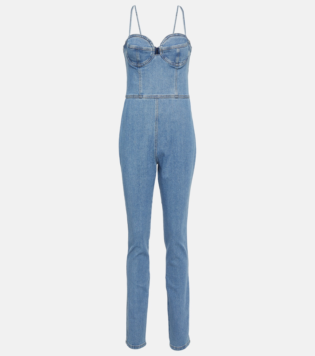 Mono en denim con bustier | Magda Butrym