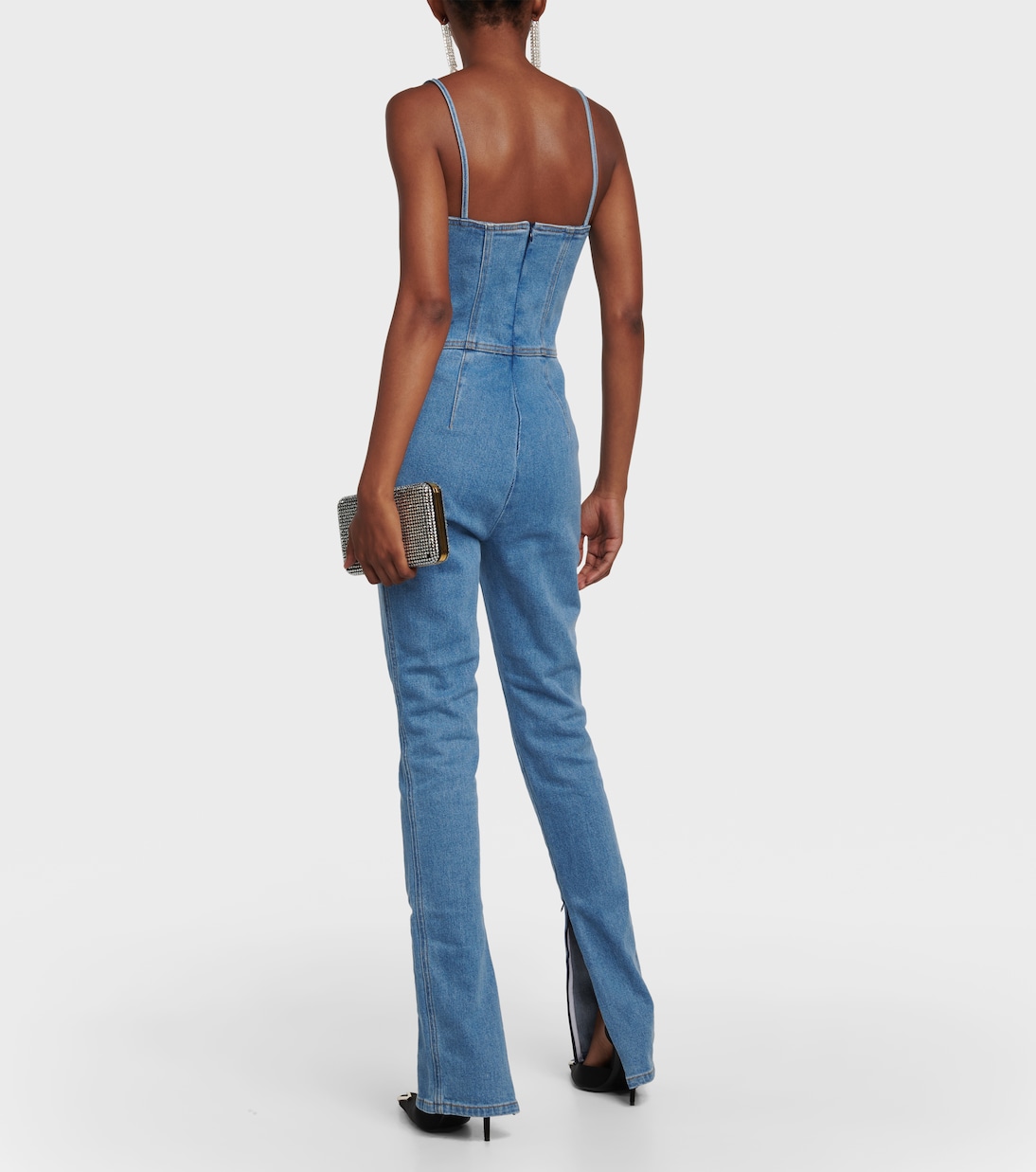 Mono en denim con bustier | Magda Butrym