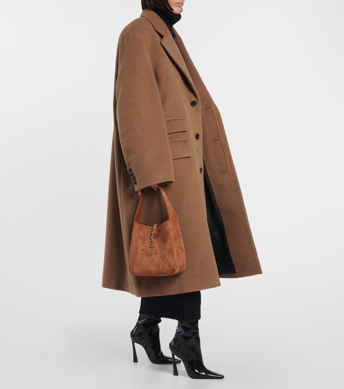 Sac Le 5 à 7 Small en daim | Saint Laurent
