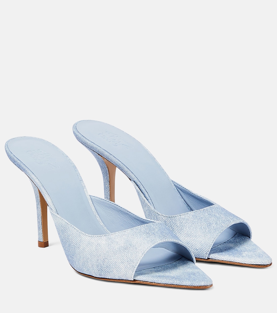 Pantoletten Perni 04 Uni aus Denim | Gia Borghini