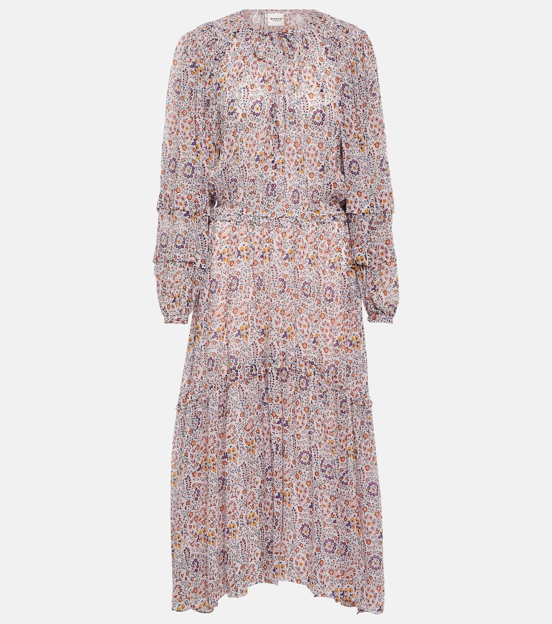 Vestido midi de crepé floral | Marant Etoile