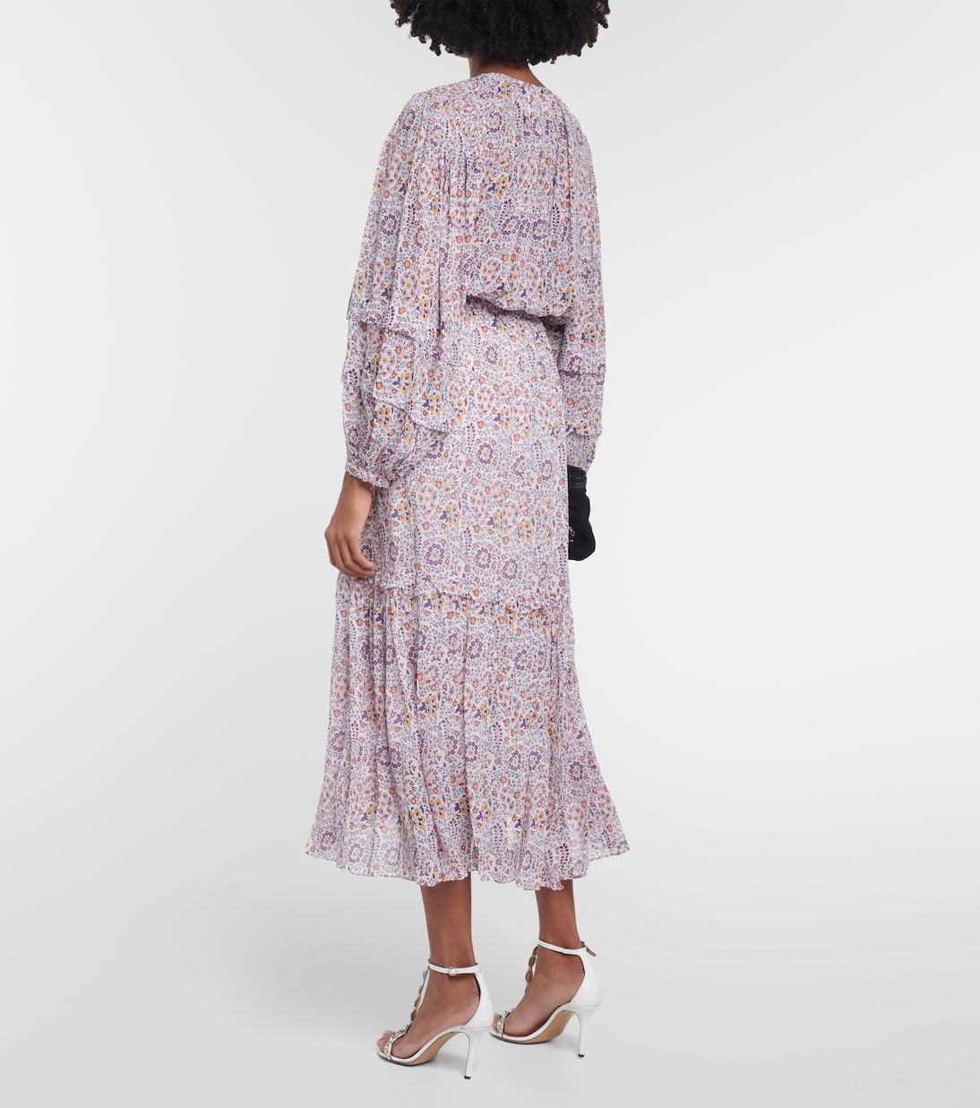 Vestido midi de crepé floral | Marant Etoile