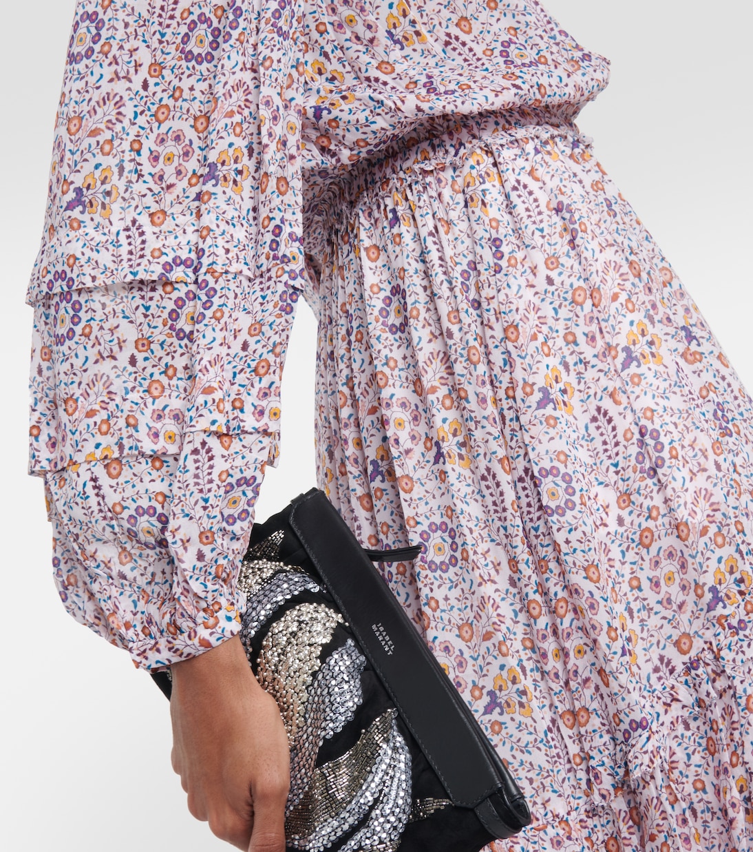 Vestido midi de crepé floral | Marant Etoile
