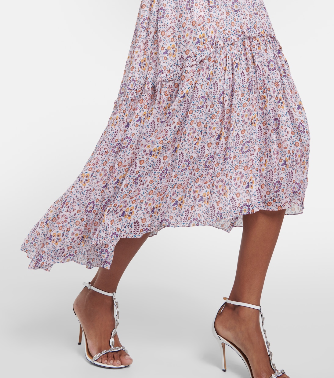 Vestido midi de crepé floral | Marant Etoile