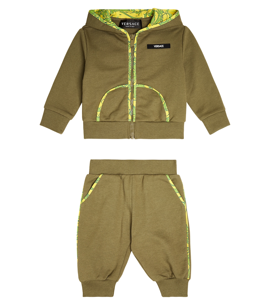 Bébé – Ensemble sweat-shirt à capuche et pantalon de survêtement en coton | Versace Kids