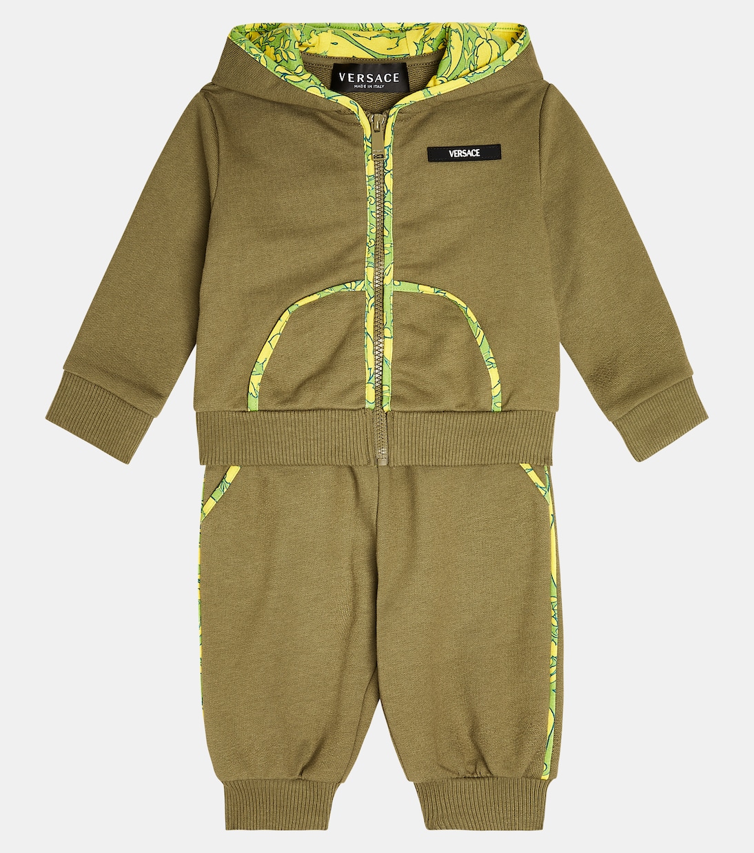 Bébé – Ensemble sweat-shirt à capuche et pantalon de survêtement en coton | Versace Kids
